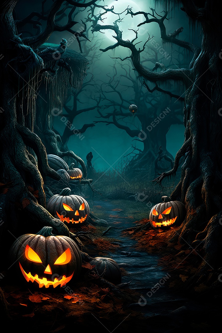 Plano de fundo assustador de halloween33