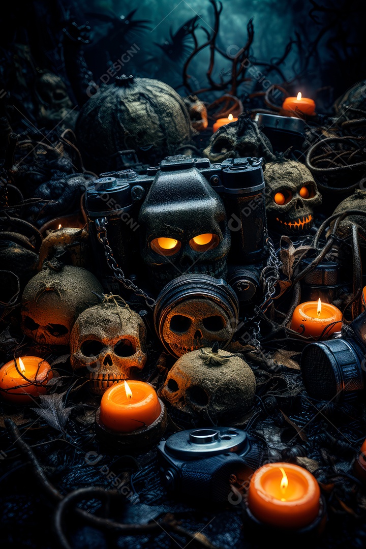 Plano de fundo assustador de halloween34