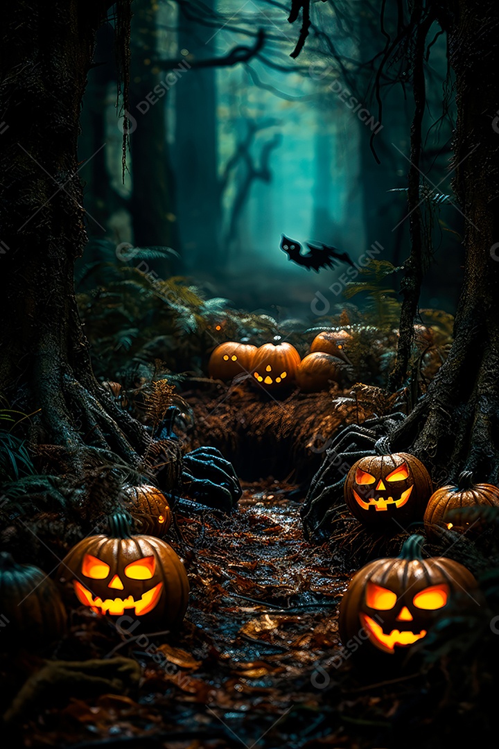 Plano de fundo assustador de halloween36