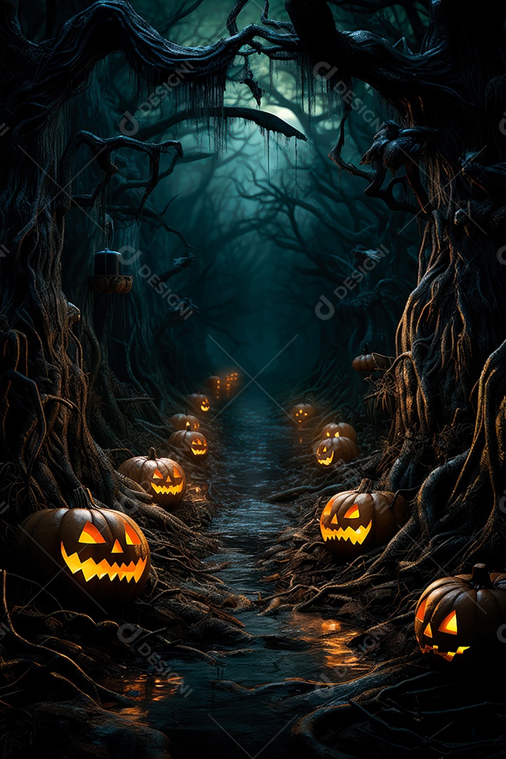 Plano de fundo assustador de halloween