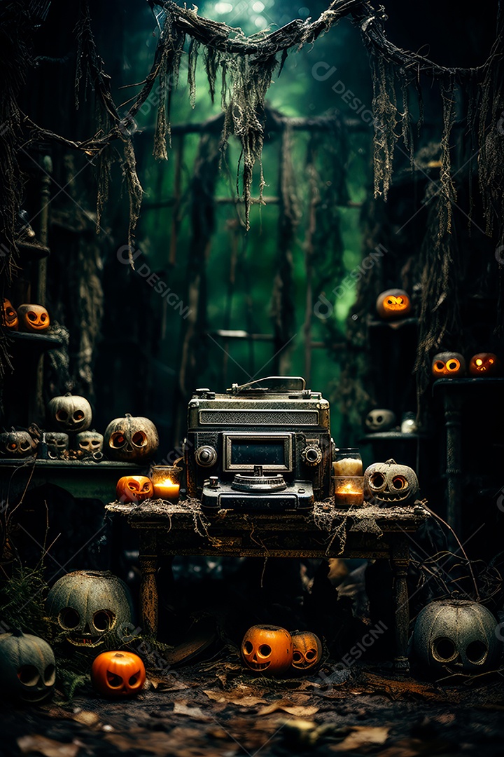 Plano de fundo assustador de halloween41