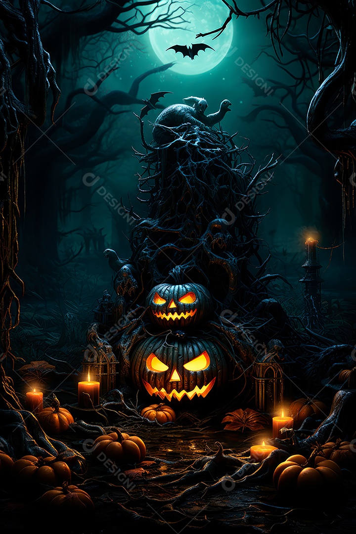 Plano de fundo assustador de halloween