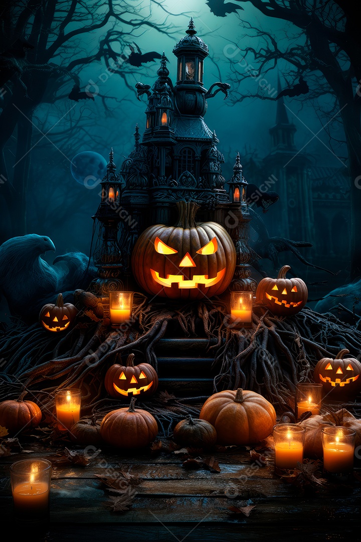 Plano de fundo assustador de halloween