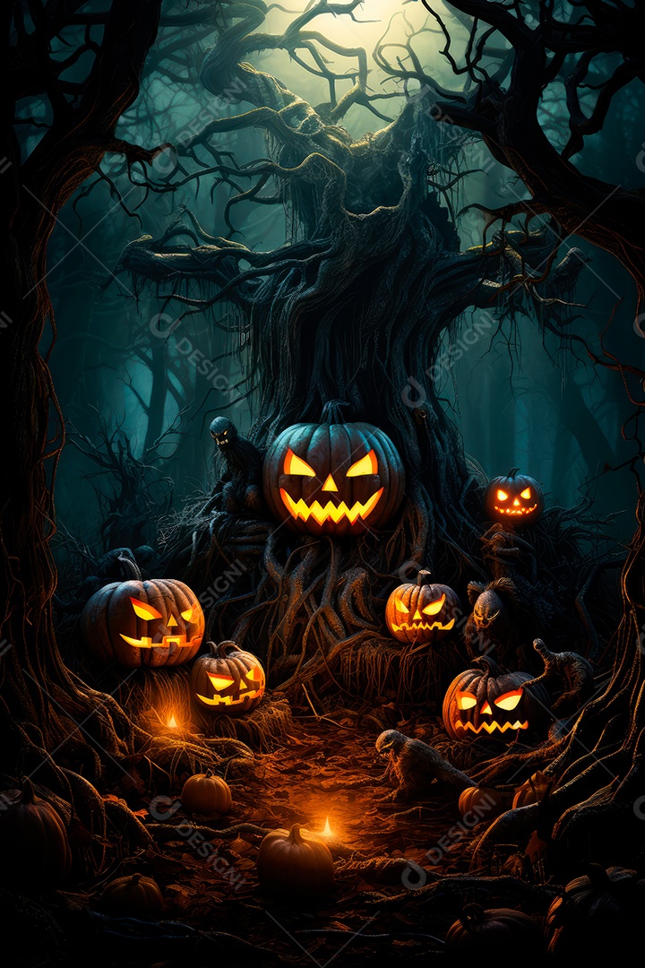Plano de fundo assustador de halloween