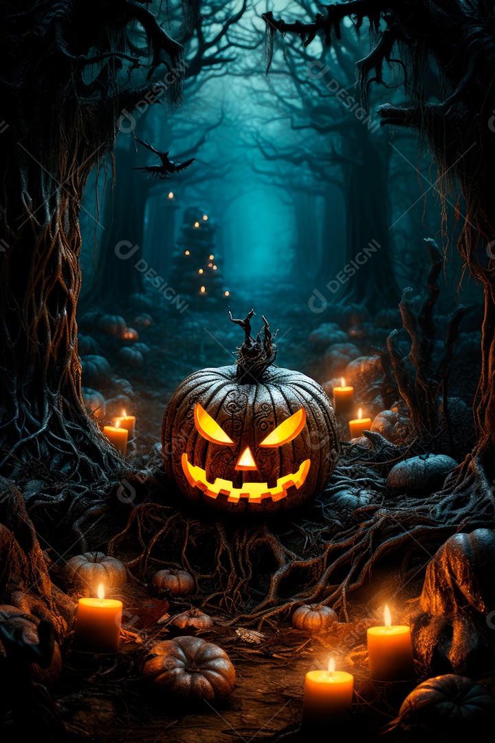 Plano de fundo assustador de halloween