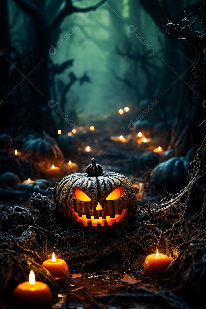 Plano de fundo assustador de halloween