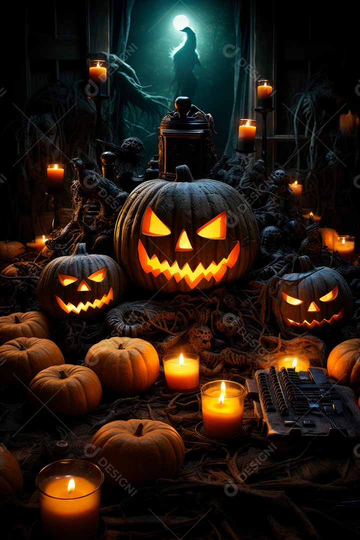 Plano de fundo assustador de halloween