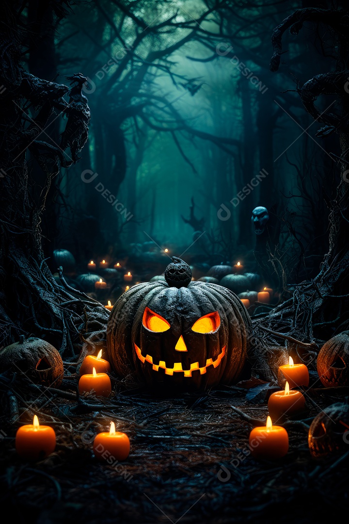 Plano de fundo assustador de halloween