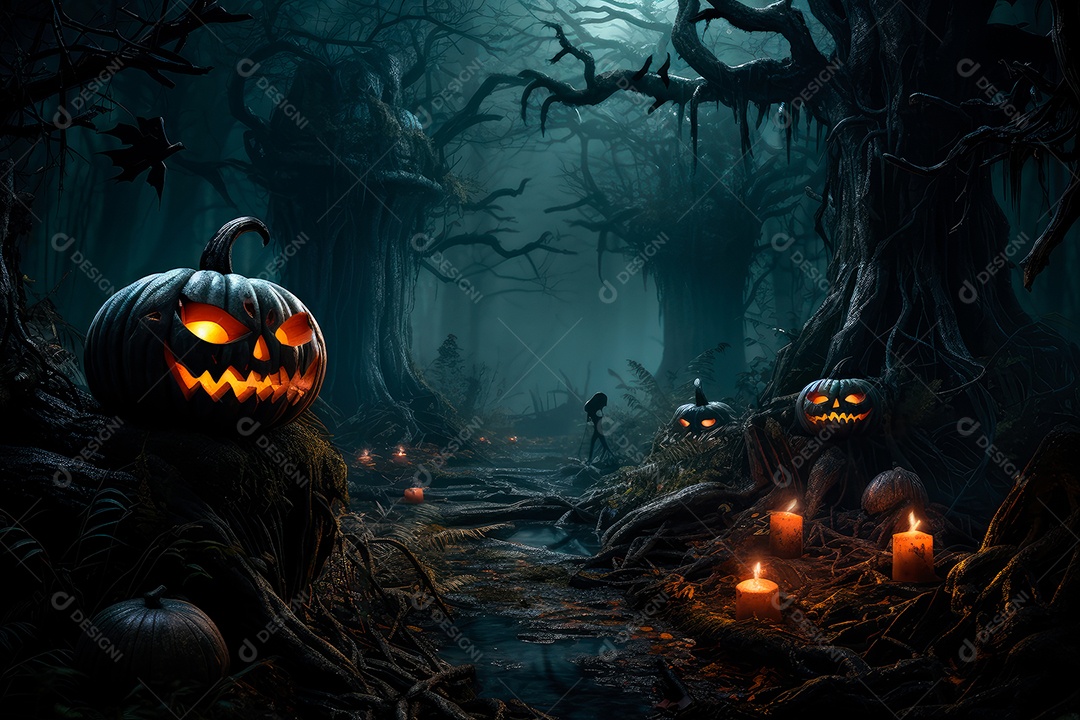 Plano de fundo assustador de halloween