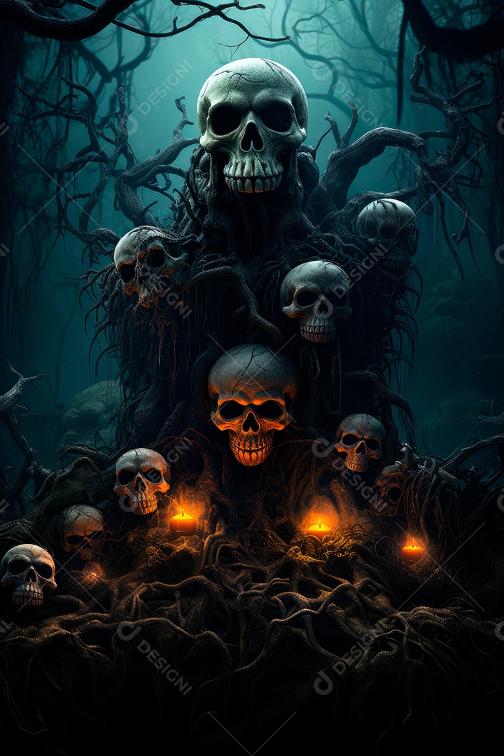 Plano de fundo assustador de halloween