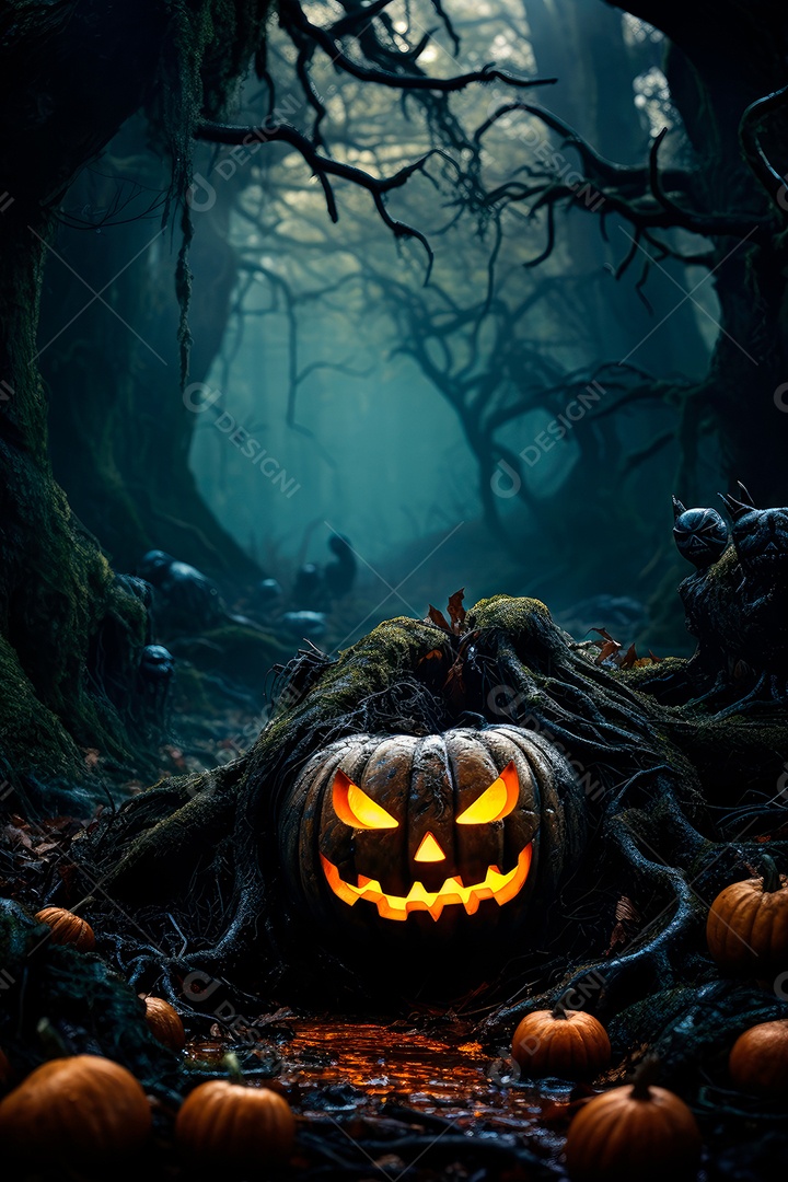 Plano de fundo assustador de halloween