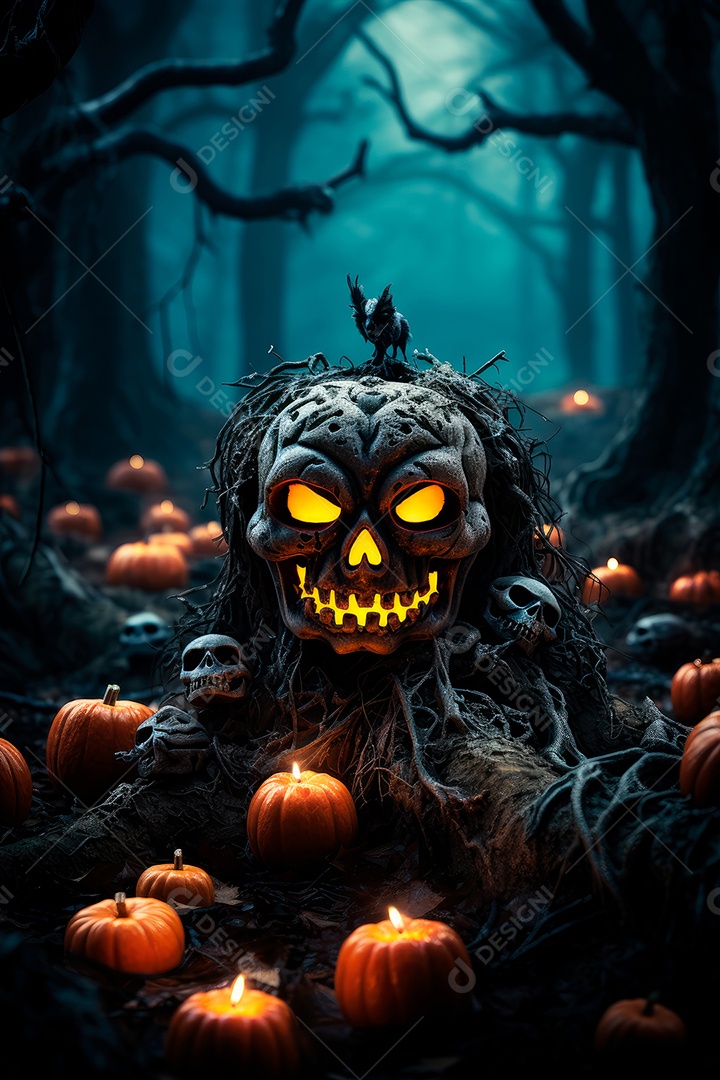 Plano de fundo assustador de halloween