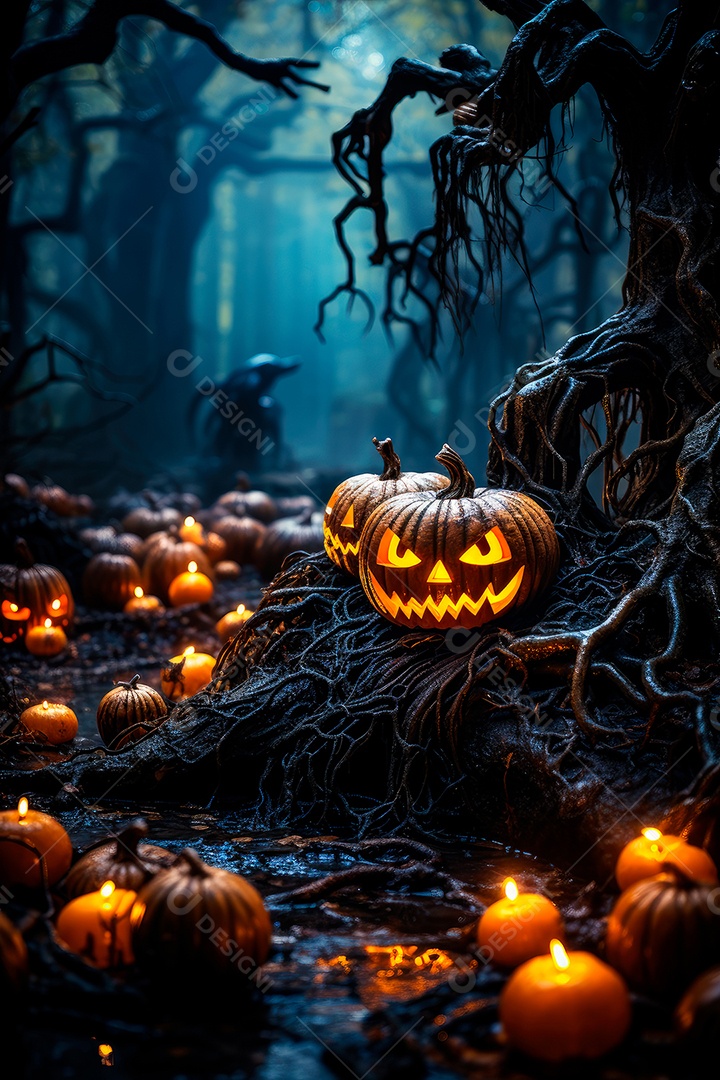 Plano de fundo assustador de halloween