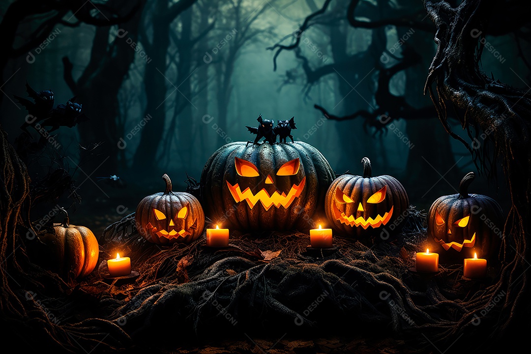 Plano de fundo assustador de halloween