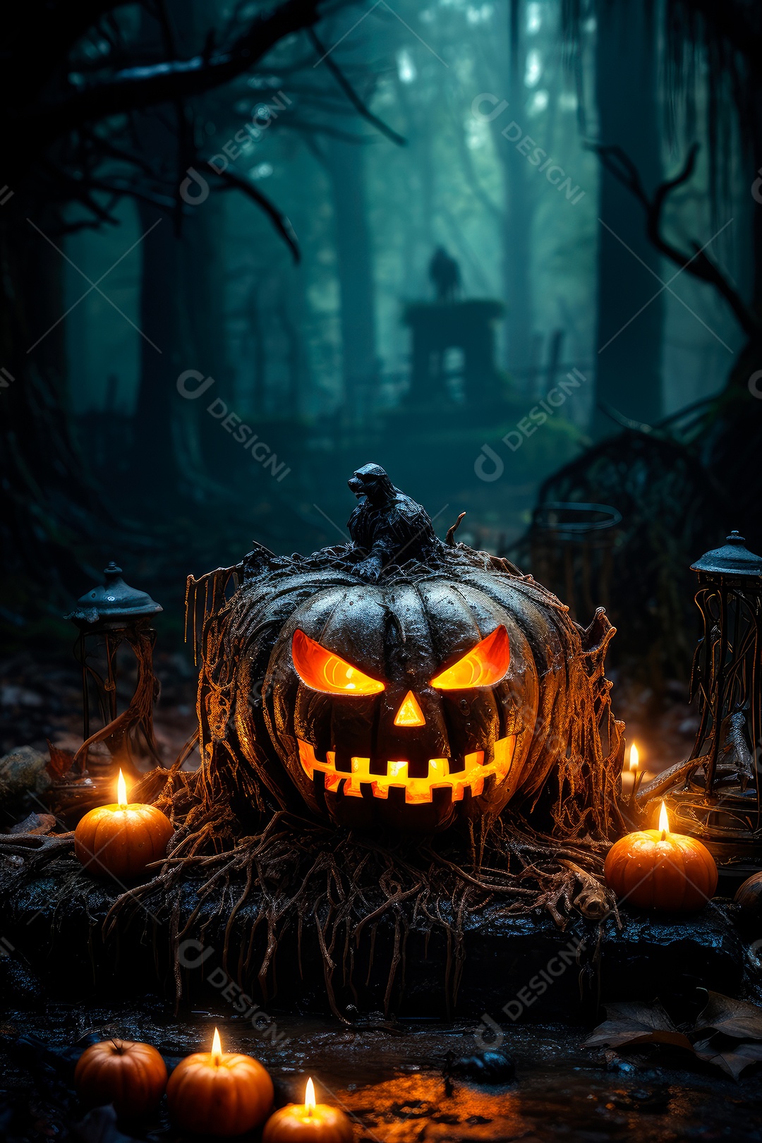 Plano de fundo assustador de halloween