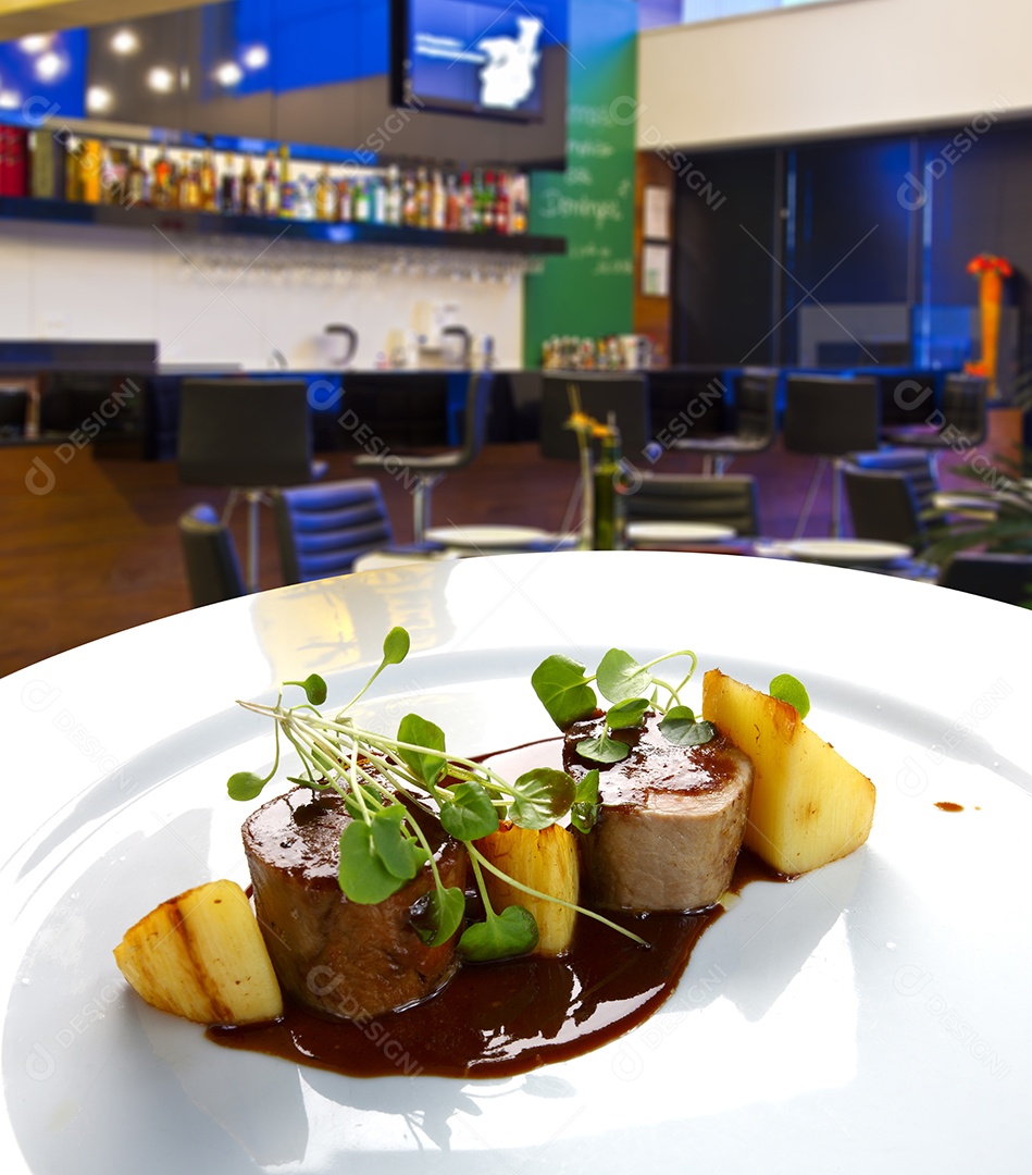 Alta gastronomia com ervas