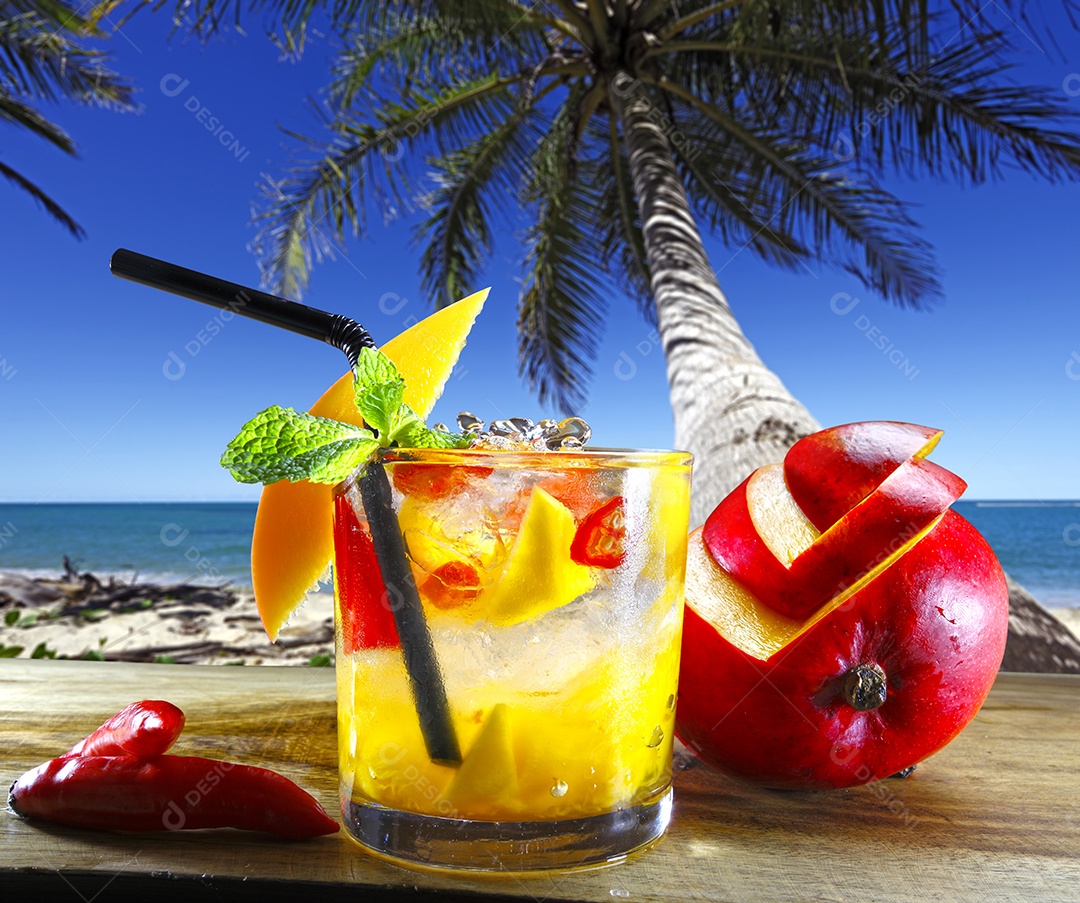 Drink refrescante de maçã