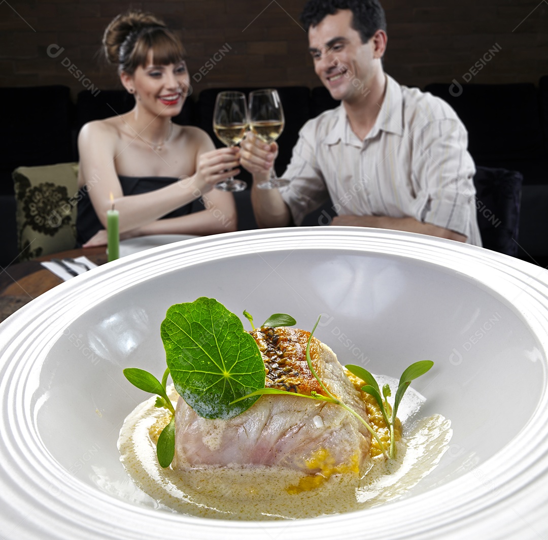 Peixe ao molho com ervas