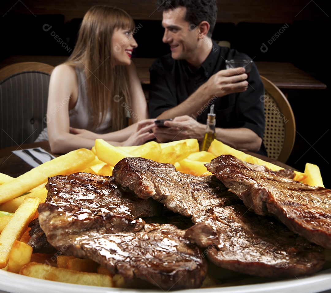 Picanha com batatas fritas