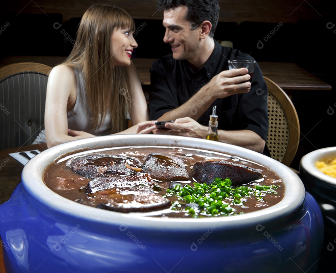 Feijoada com hortaliça