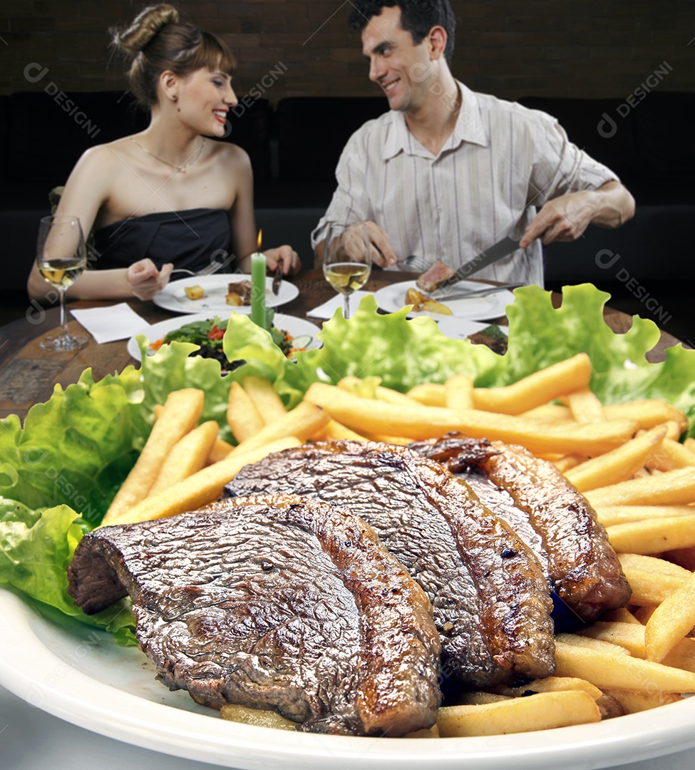 Picanha com batatas fritas