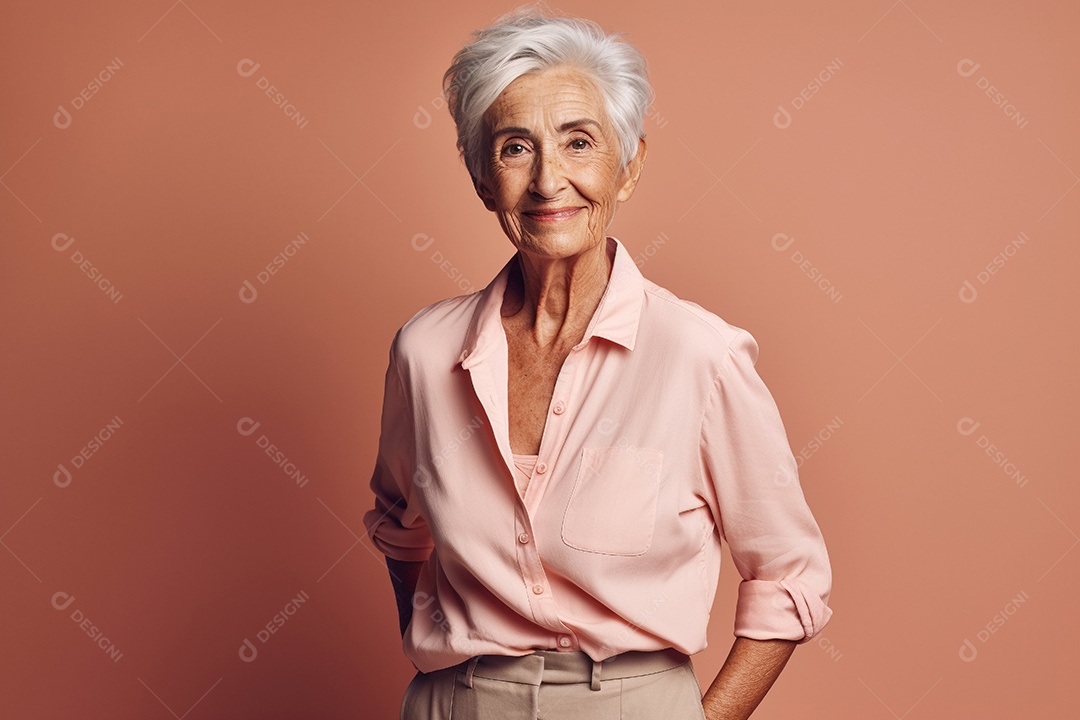 Imagem realista de mulher idosa