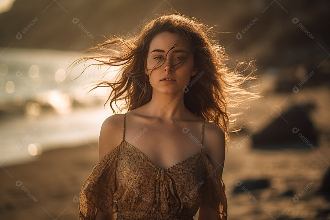 Imagem realista de mulher jovem