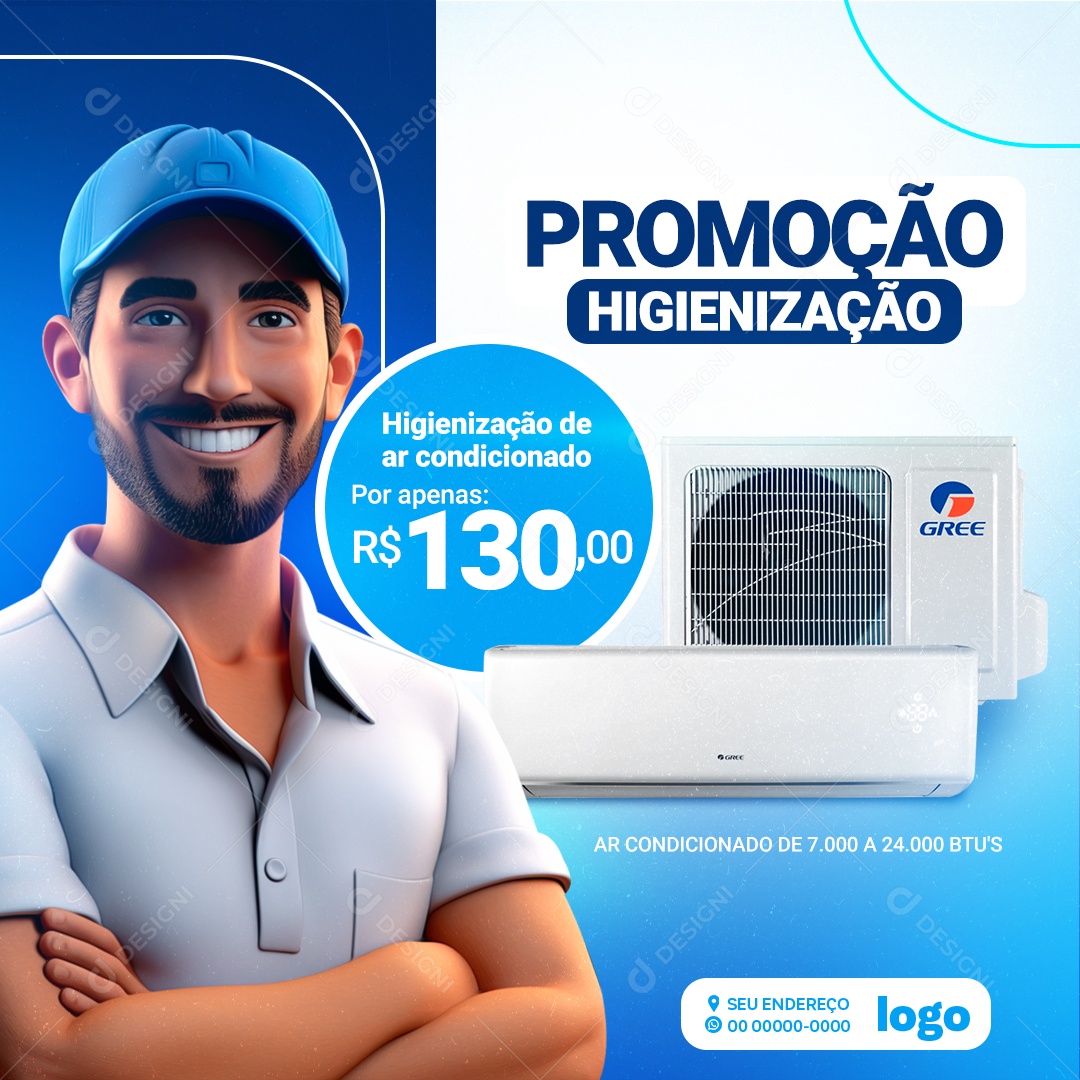 Promoção Higienização Social Media PSD Editável