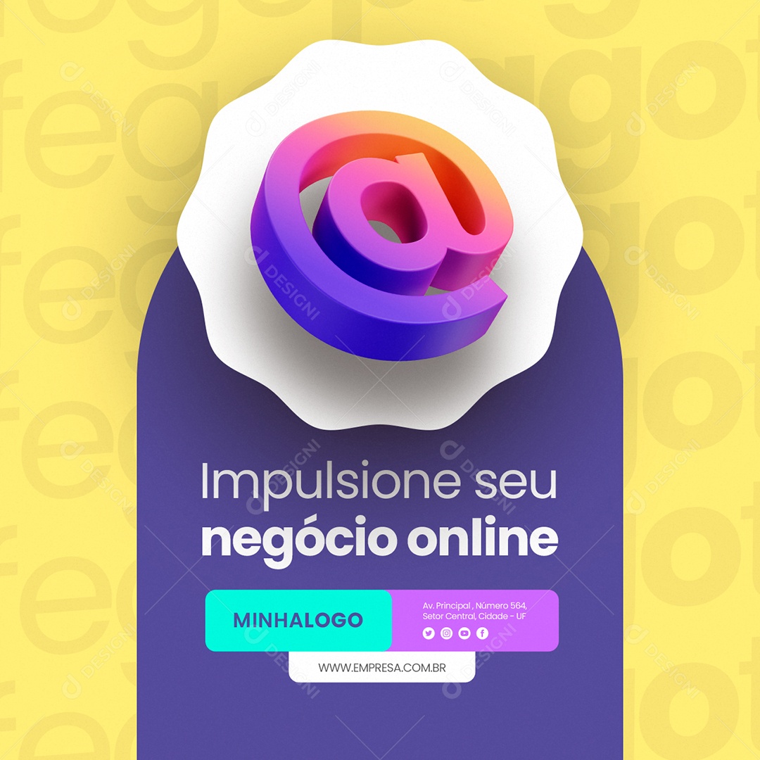Tráfego Pago Impulsione seu Negócio Online Social Media PSD Editável