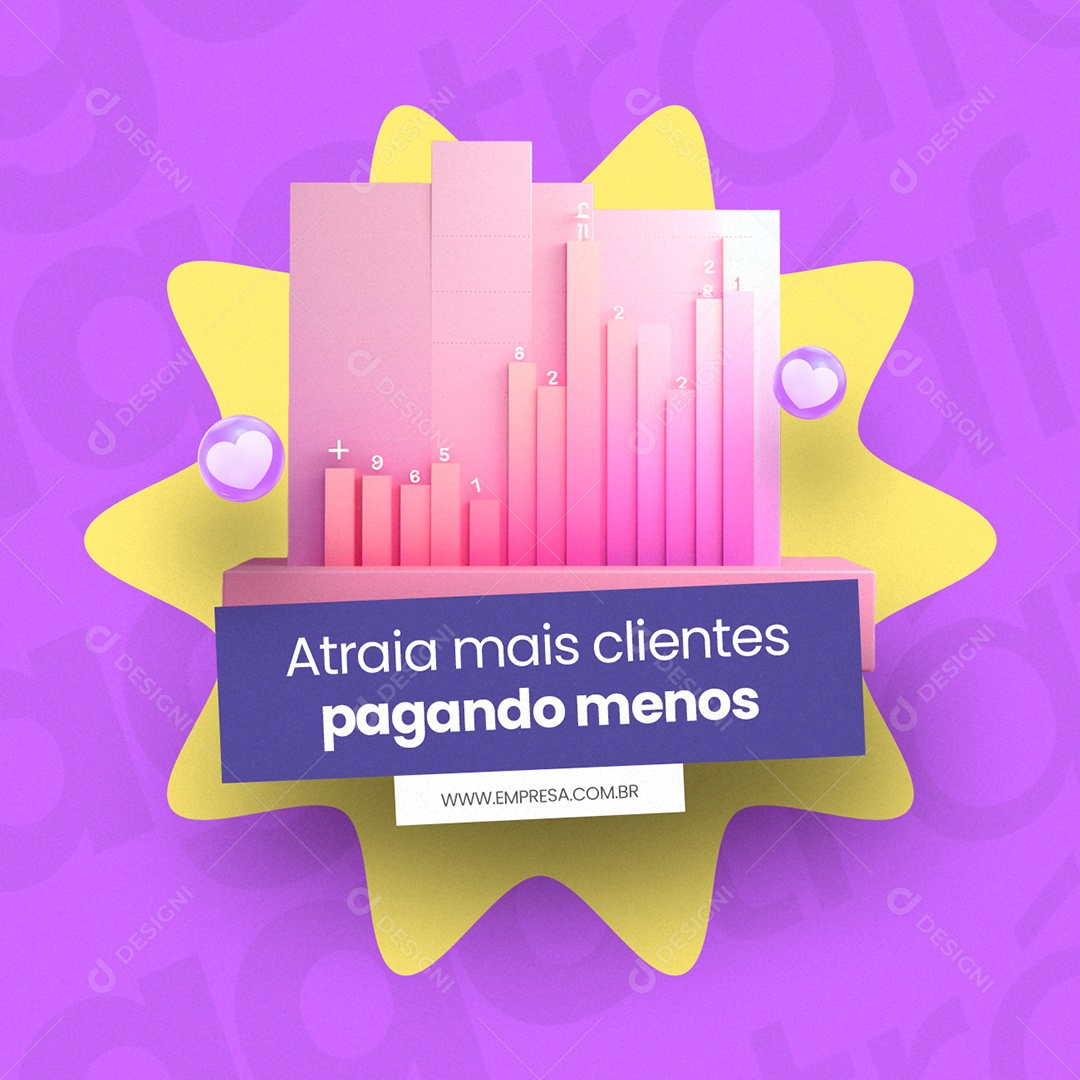 Tráfego Pago Atraia mais Clientes Pagando Menos Social Media PSD Editável