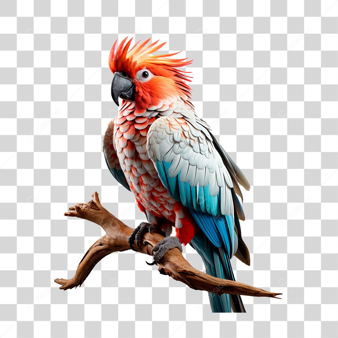 Papagaio Colorido PNG Transparente