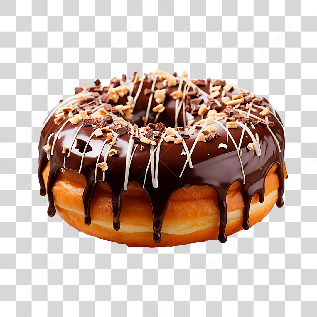 Rosquinha de Chocolate PNG Transparente