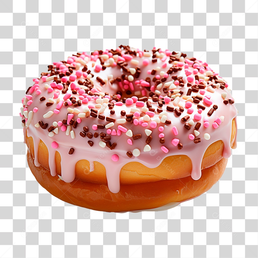 Rosquinha Rosa PNG Transparente