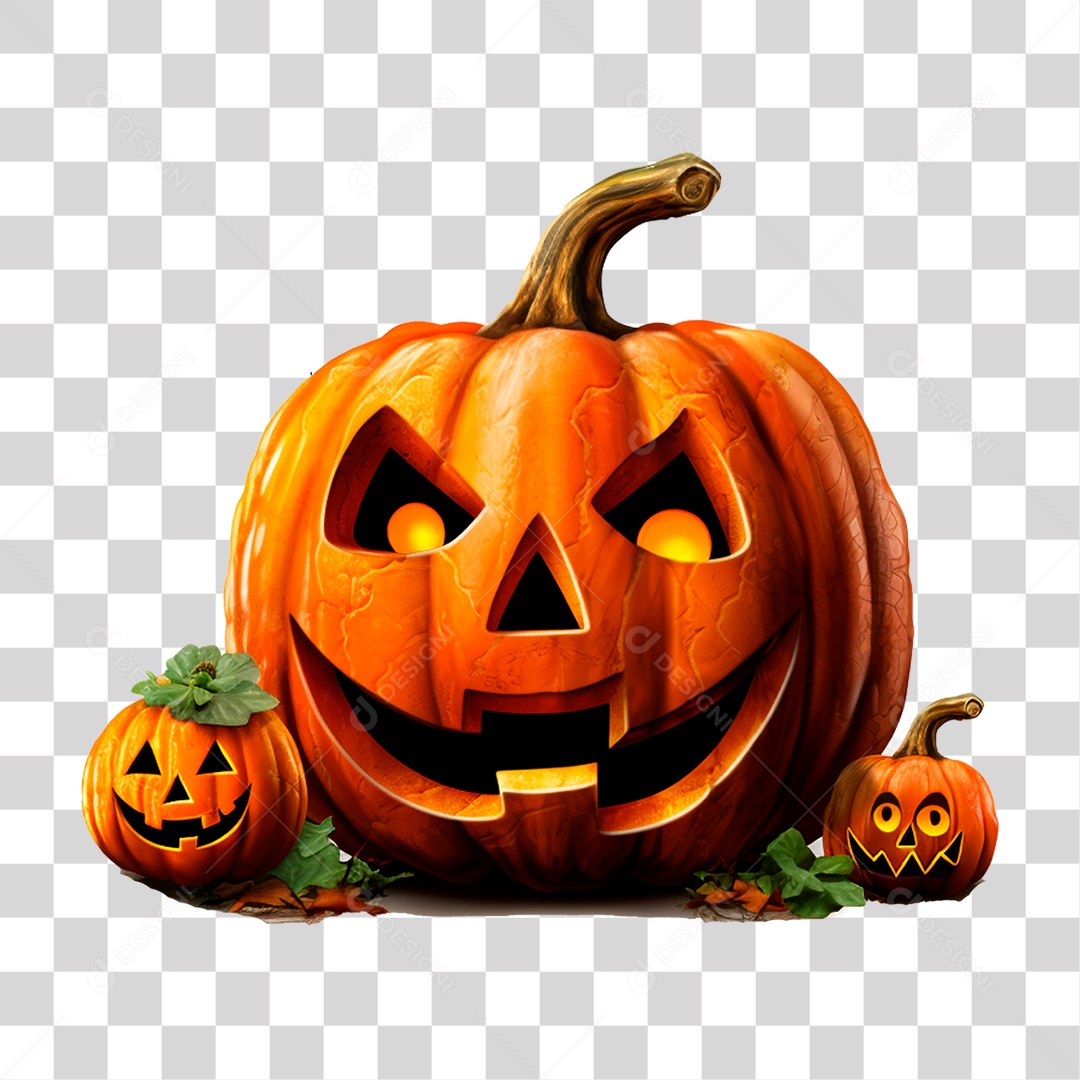 Abobora de Halloween PNG Transparente