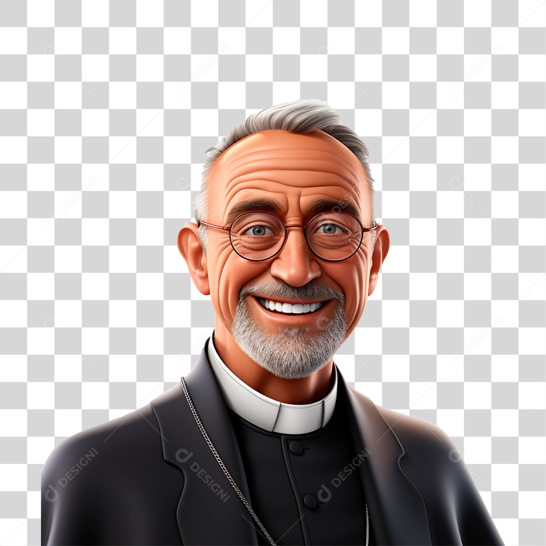 Padre Sorrindo PNG Transparente
