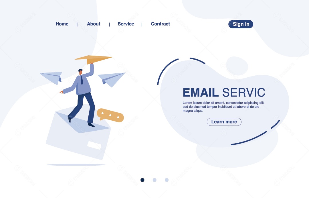 E-mail de Serviço  Ilustração Vetor EPS