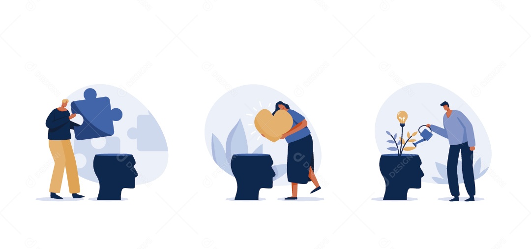 Saúde Mental Vetor EPS