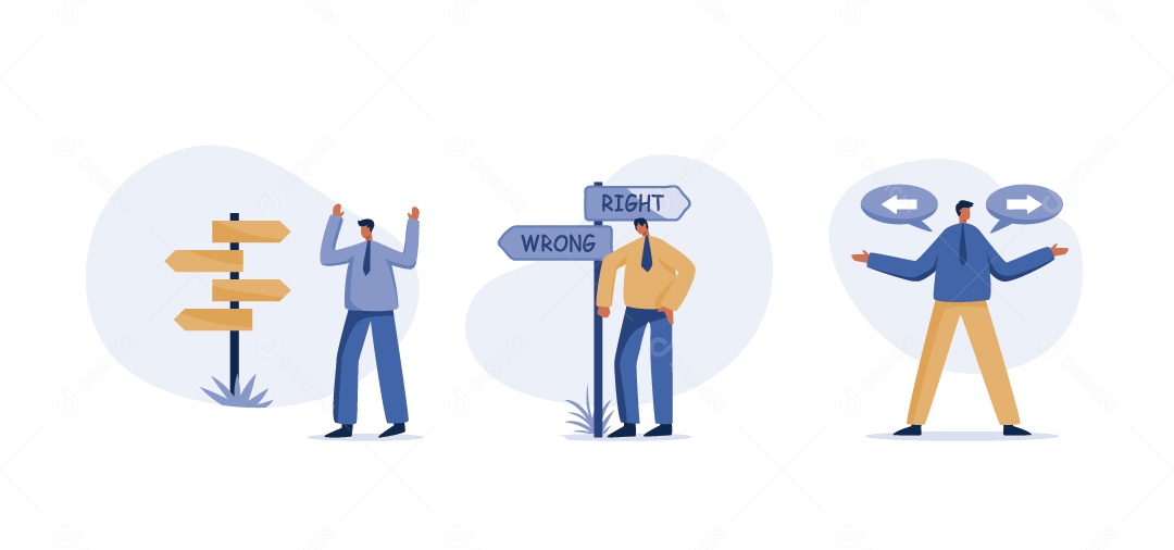 Conceito de Tomada de Decisão Vetor EPS