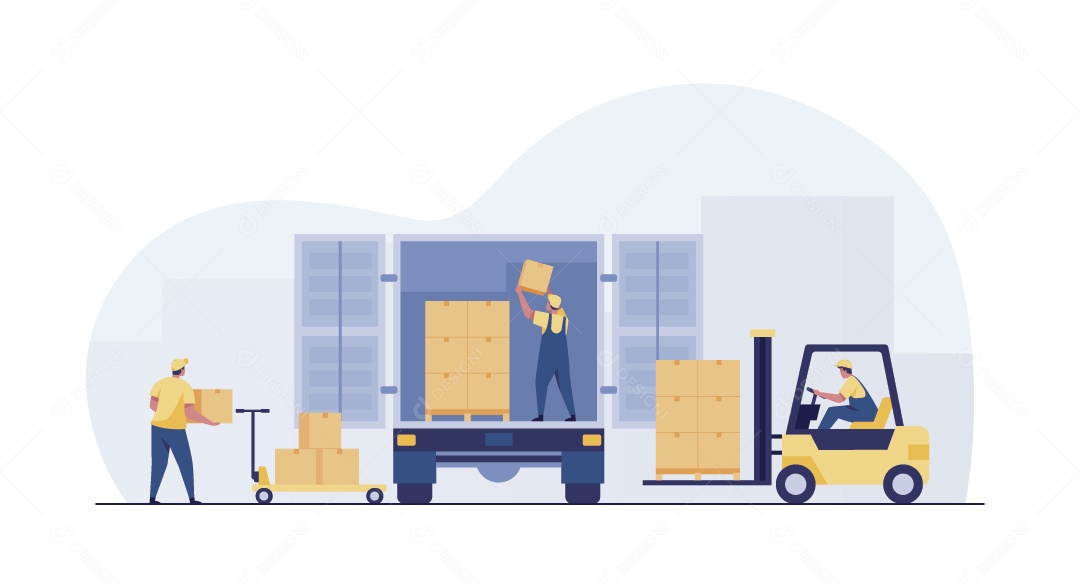 Encomendas Ilustração Vetor EPS