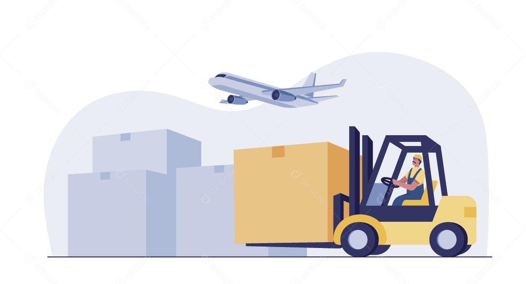 Encomendas Ilustração Vetor EPS