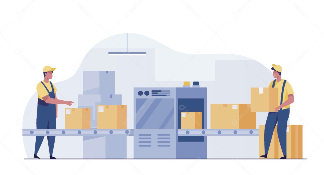 Encomendas Ilustração Vetor EPS