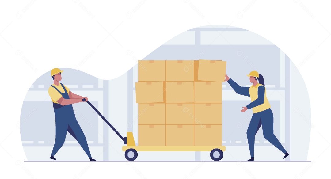 Encomendas Ilustração Vetor EPS