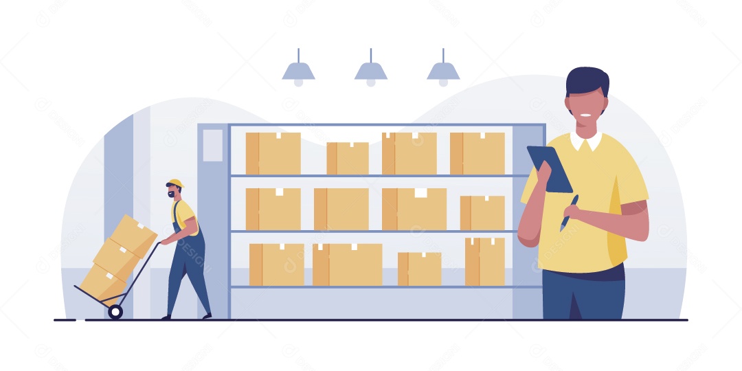 Encomendas Ilustração Vetor EPS