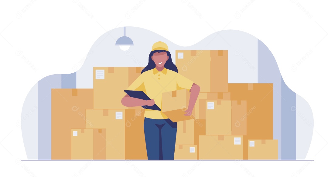 Encomendas Ilustração Vetor EPS