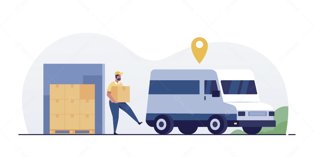 Transportadora Ilustração Vetor EPS