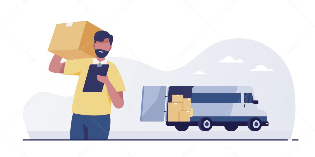 Transportadora Ilustração Vetor EPS