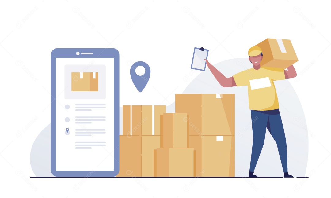 Transportadora Ilustração Vetor EPS