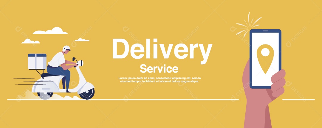 Serviços de Entregas Ilustração Vetor EPS