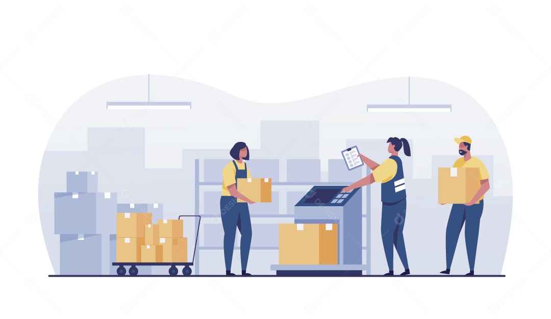 Serviços de Entregas Ilustração Vetor EPS