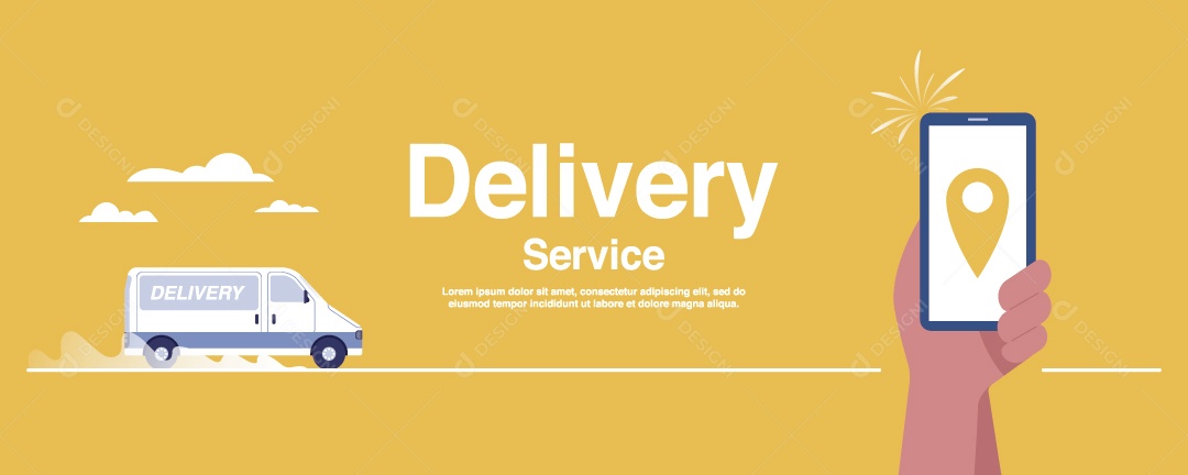 Serviços de Entregas Ilustração Vetor EPS